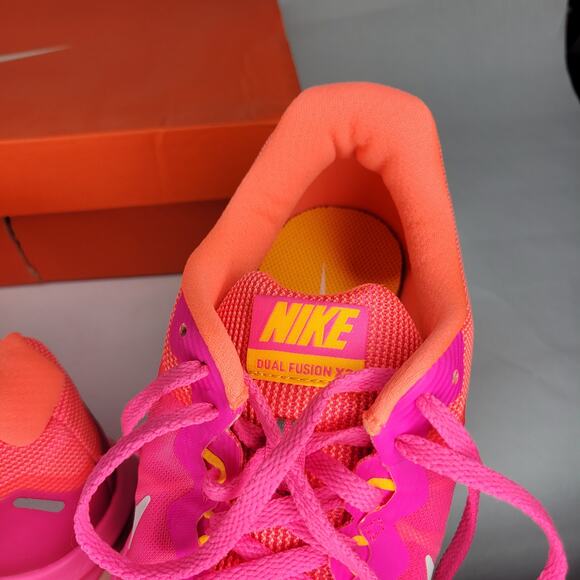 Nike Dual Fusion X2 Running Shoes NEW NEON Pink White Mango Women's US Size 9 - Picture 12 of 14